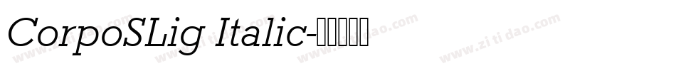 CorpoSLig Italic字体转换